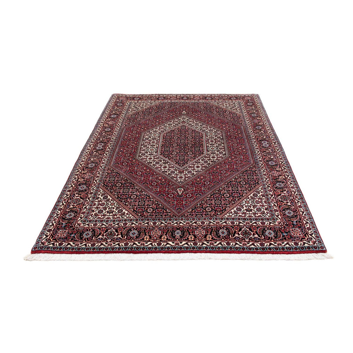 Tapis persan - Bidjar - 195 x 136 cm - rouge clair
