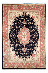 Tapis persan - Tabriz - Royal - 245 x 168 cm - bleu foncé