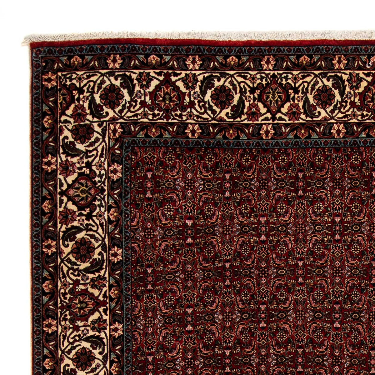 Tapis persan - Bidjar - 249 x 202 cm - rouge foncé