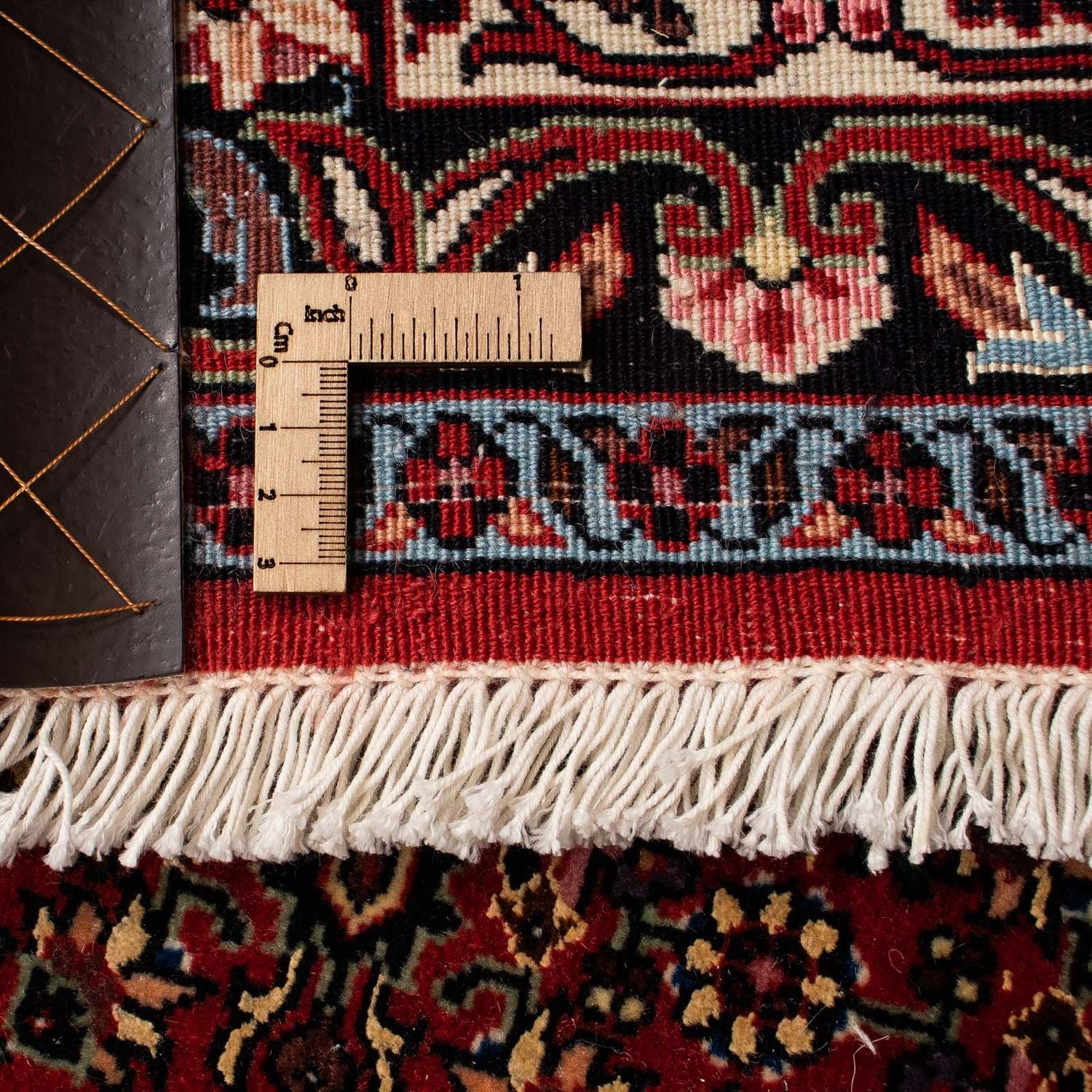 Tapis persan - Bidjar - 249 x 202 cm - rouge foncé