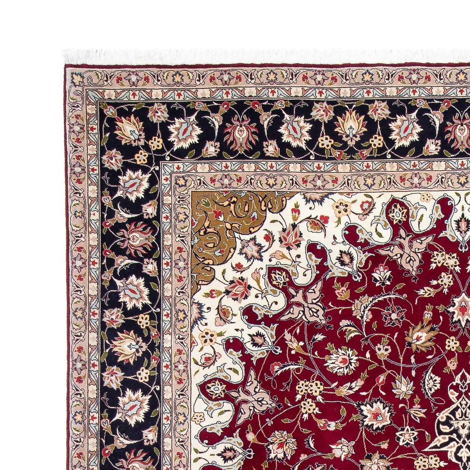 Tapis persan - Tabriz - Royal - 305 x 205 cm - rouge foncé