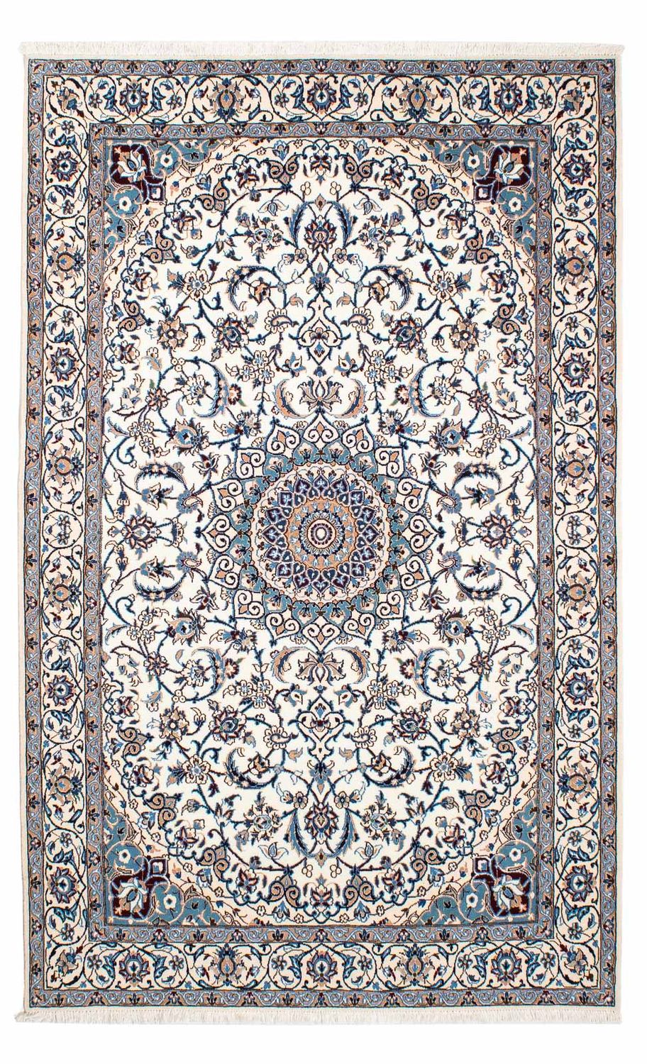 Tapis persan - Nain - Premium - 202 x 128 cm - beige