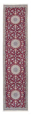 Tapis de couloir Tapis persan - Nain - Royal - 393 x 89 cm - rouge foncé