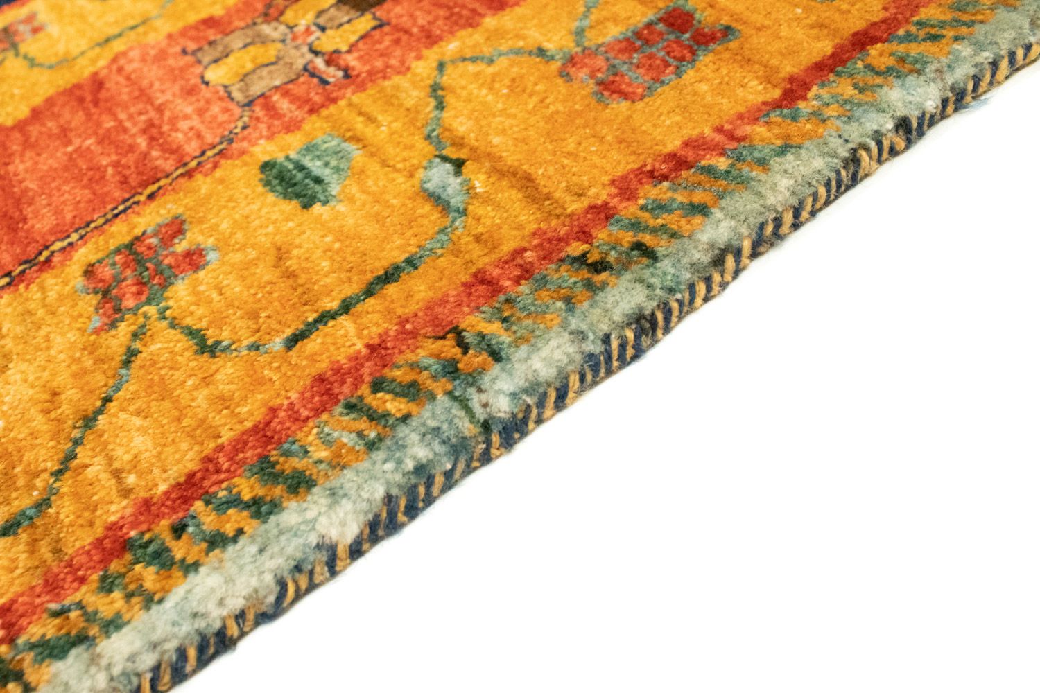 Tapis Gabbeh - Loribaft Persan - 210 x 168 cm - bleu foncé