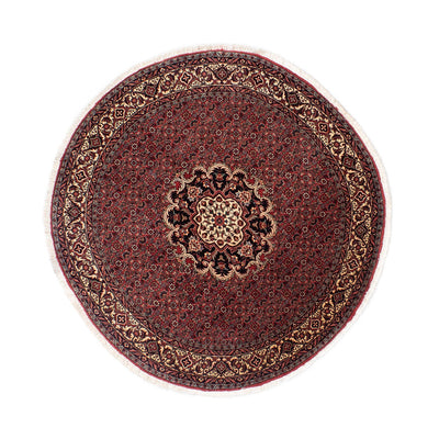 Tapis persan - Bidjar ronde  - 150 x 150 cm - rouge foncé