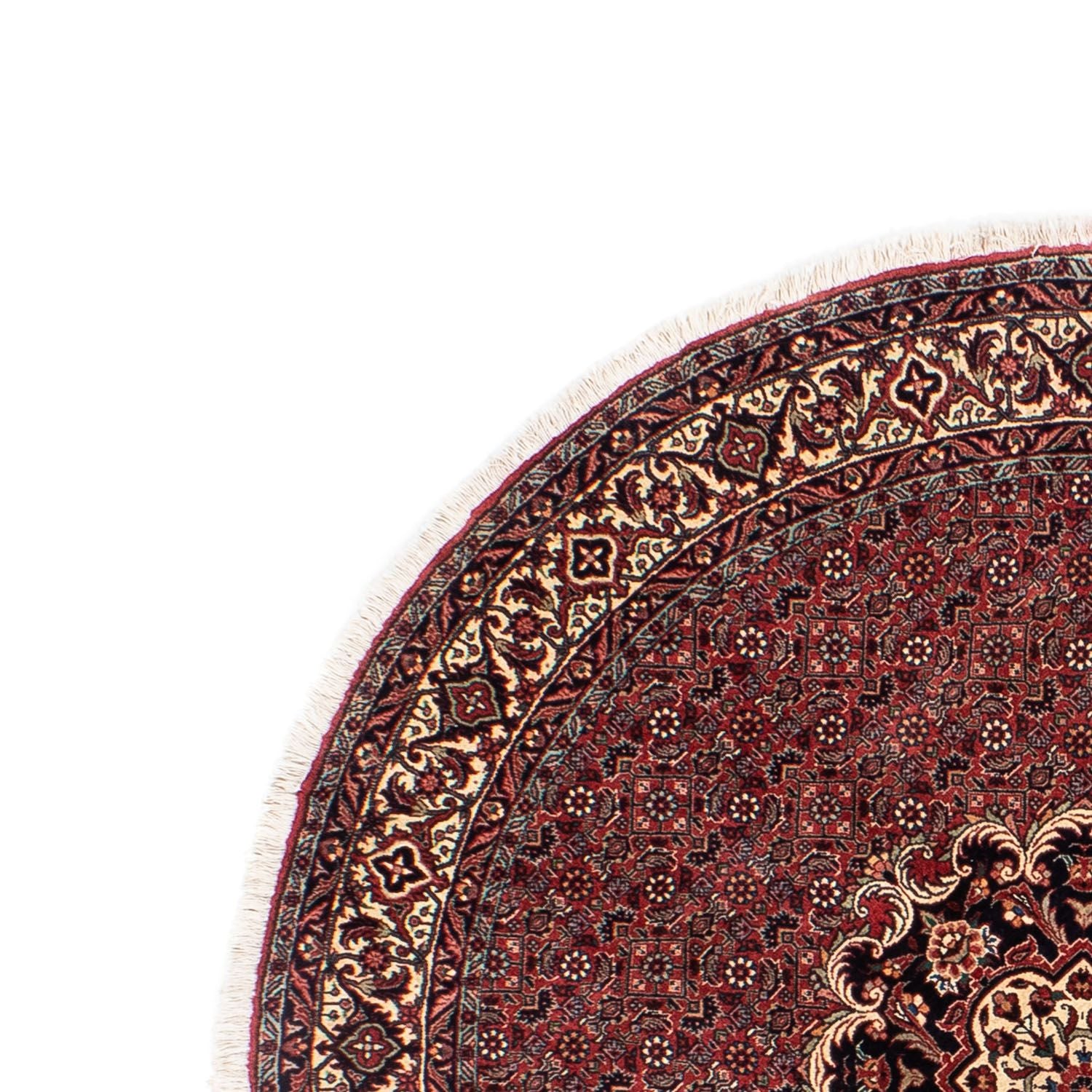 Tapis persan - Bidjar ronde  - 150 x 150 cm - rouge foncé