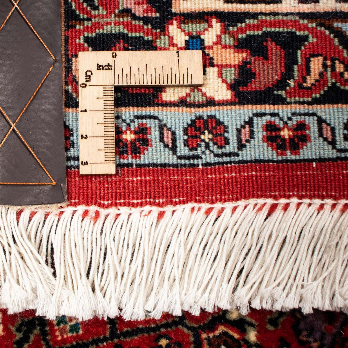 Tapis persan - Bidjar carré  - 207 x 200 cm - rouge foncé