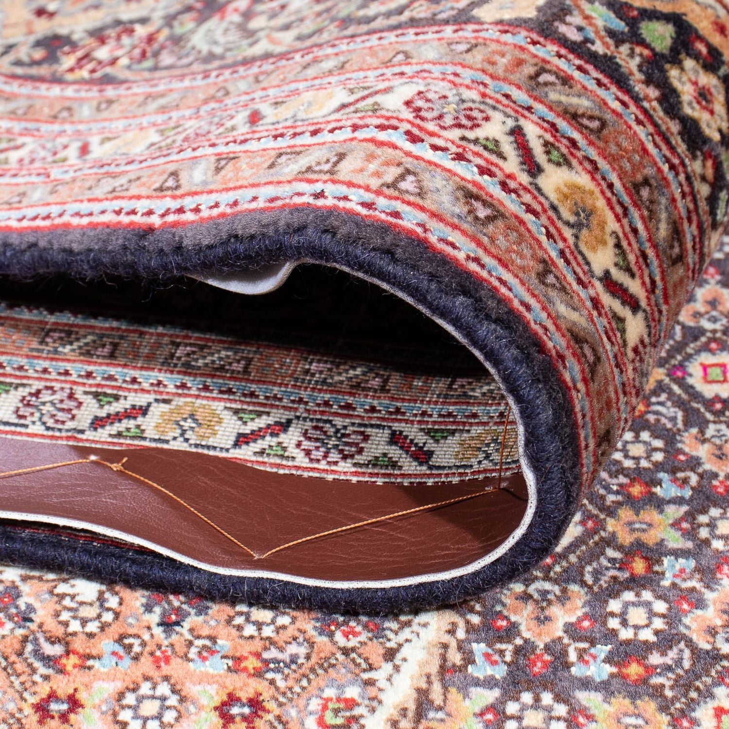Tapis persan - Tabriz - 302 x 210 cm - bleu foncé