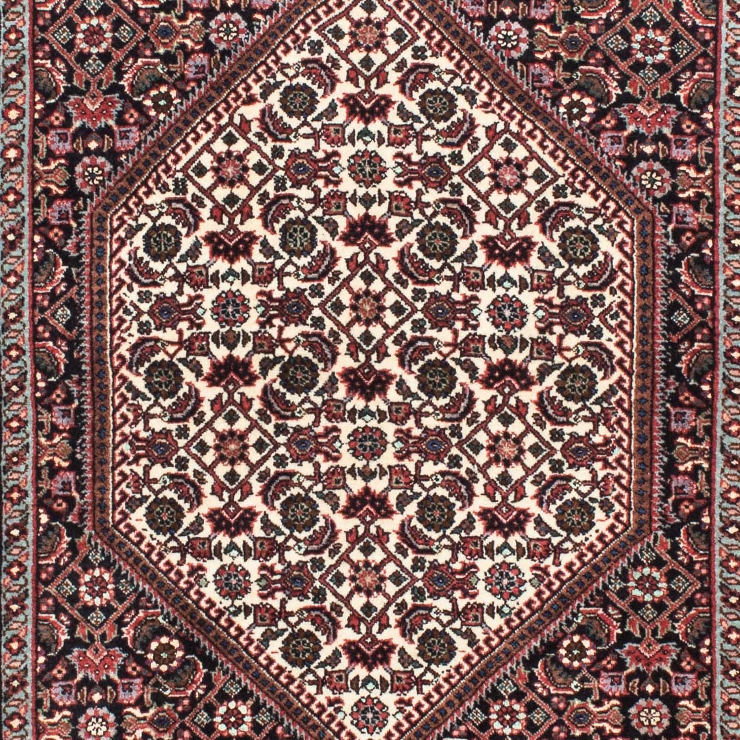 Tapis de couloir Tapis persan - Bidjar - 216 x 72 cm - bleu foncé