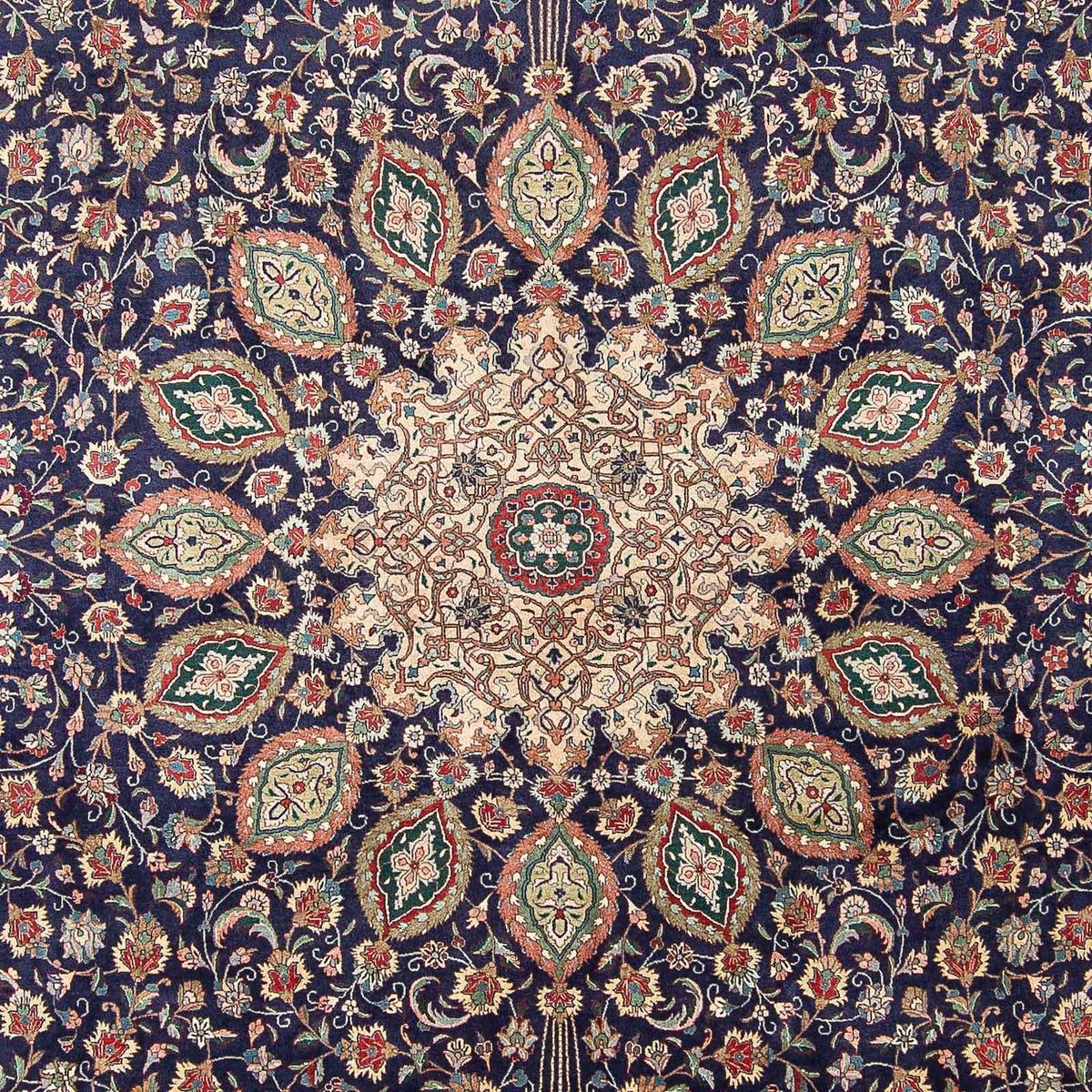 Tapis persan - Tabriz - Royal - 395 x 289 cm - bleu foncé