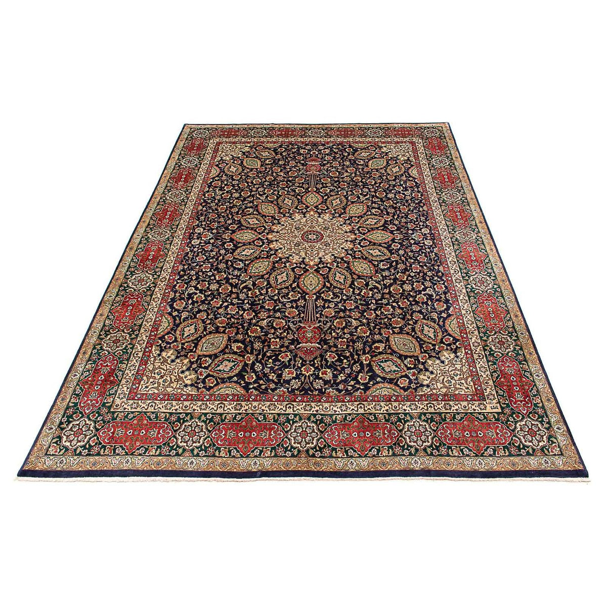Tapis persan - Tabriz - Royal - 395 x 289 cm - bleu foncé