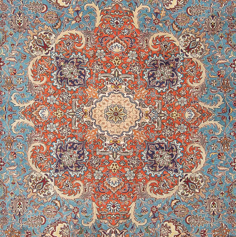 Tapis persan - Tabriz - Royal - 395 x 304 cm - bleu clair