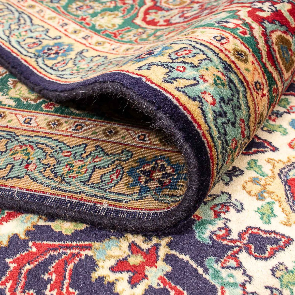 Tapis persan - Tabriz - Royal - 401 x 300 cm - bleu foncé