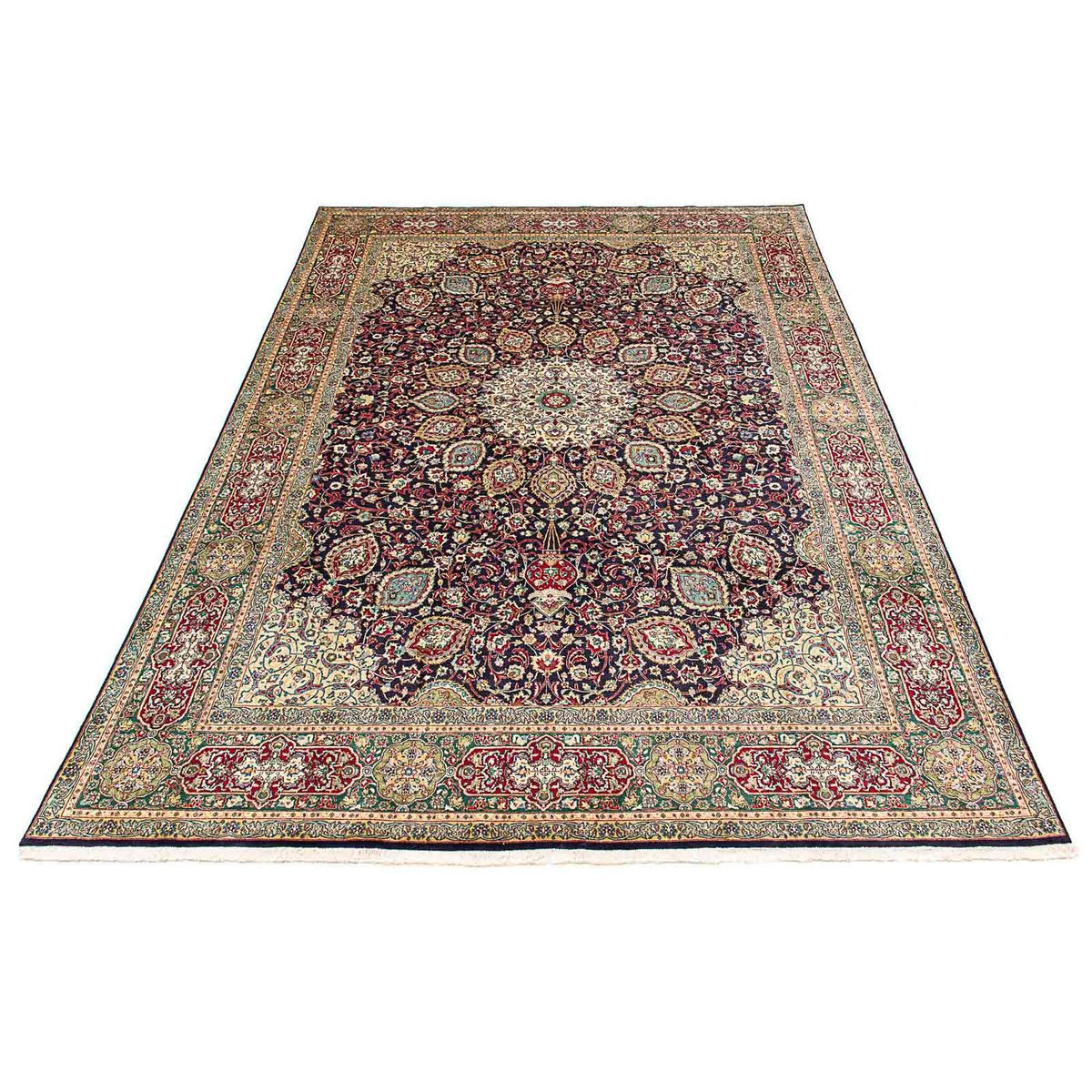 Tapis persan - Tabriz - Royal - 401 x 300 cm - bleu foncé