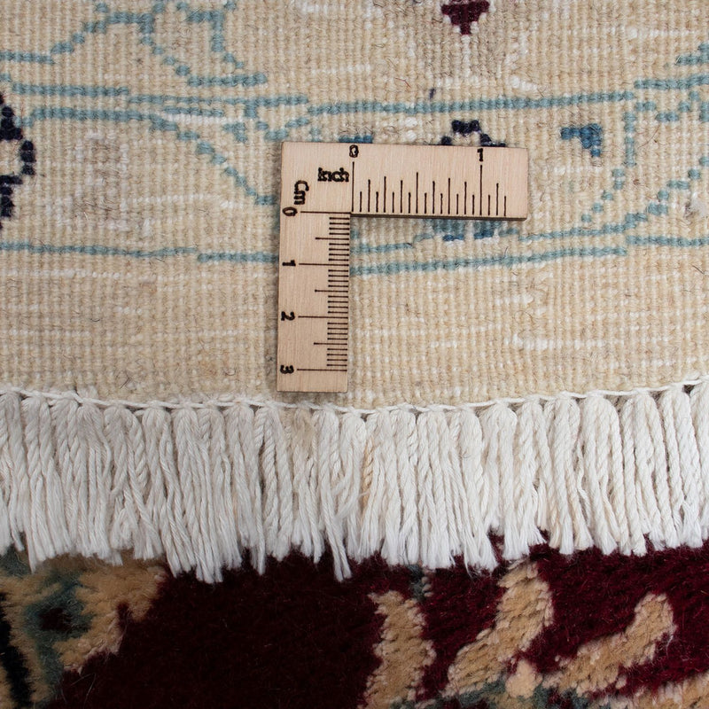 Tapis persan - Nain ronde  - 245 x 245 cm - rouge foncé