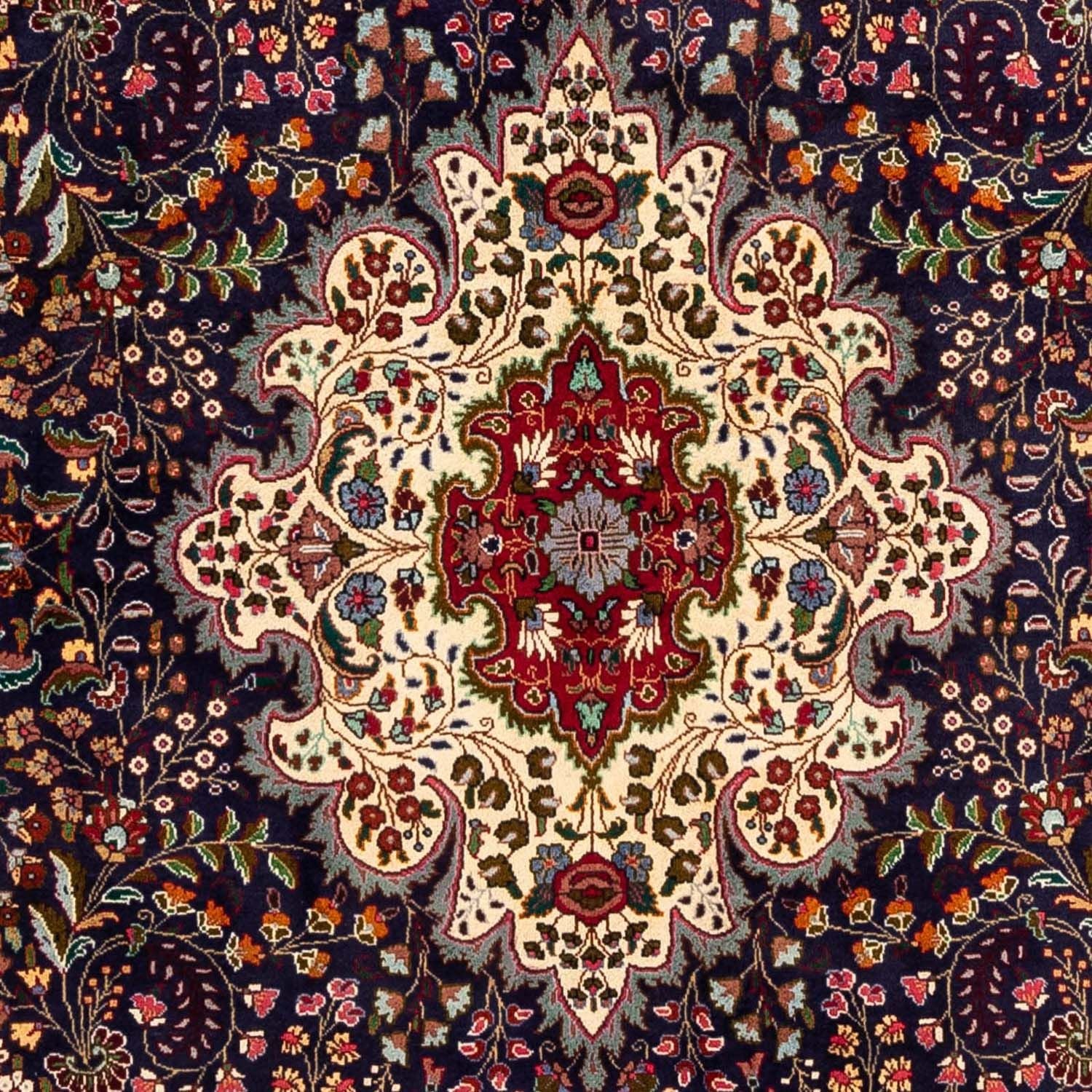 Tapis persan - Tabriz - Royal - 302 x 201 cm - bleu foncé