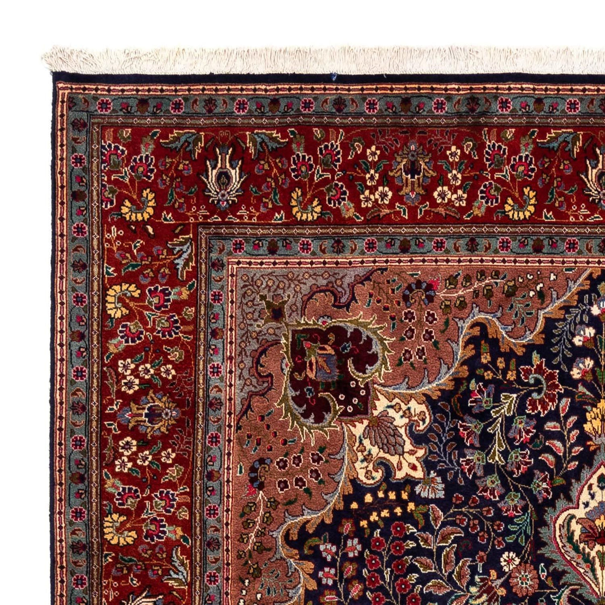 Tapis persan - Tabriz - Royal - 302 x 201 cm - bleu foncé