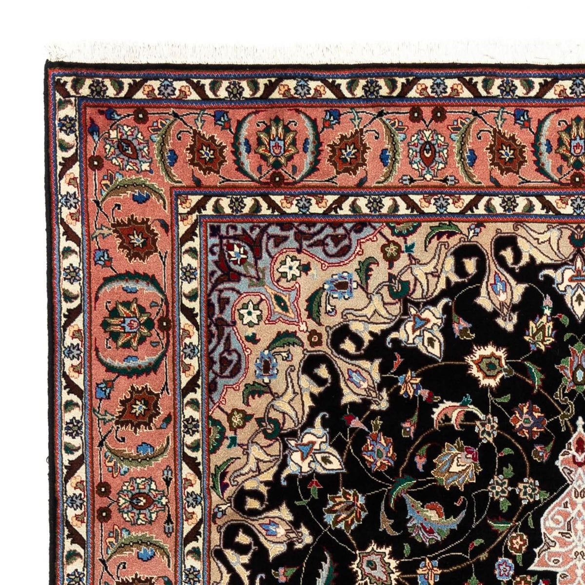 Tapis persan - Tabriz - Royal - 288 x 198 cm - bleu foncé