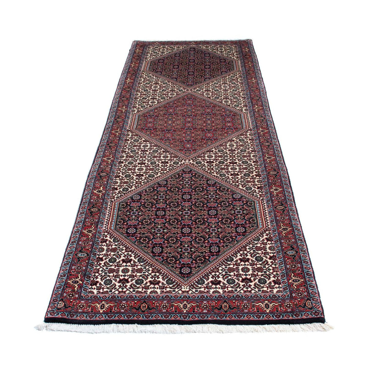 Tapis de couloir Tapis persan - Bidjar - 291 x 86 cm - beige