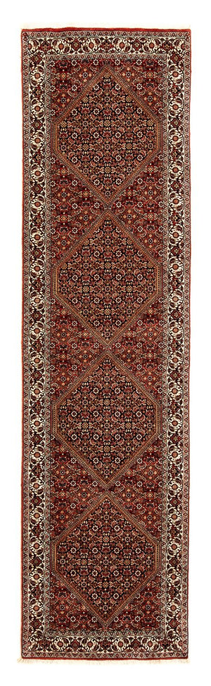 Tapis de couloir Tapis persan - Bidjar - 313 x 82 cm - marron