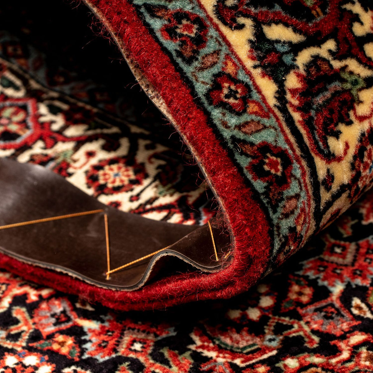 Tapis de couloir Tapis persan - Bidjar - 313 x 82 cm - marron