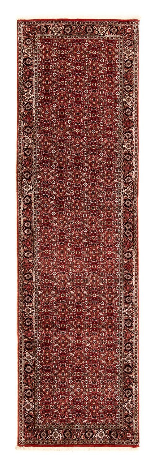 Tapis de couloir Tapis persan - Bidjar - 298 x 80 cm - rouge foncé