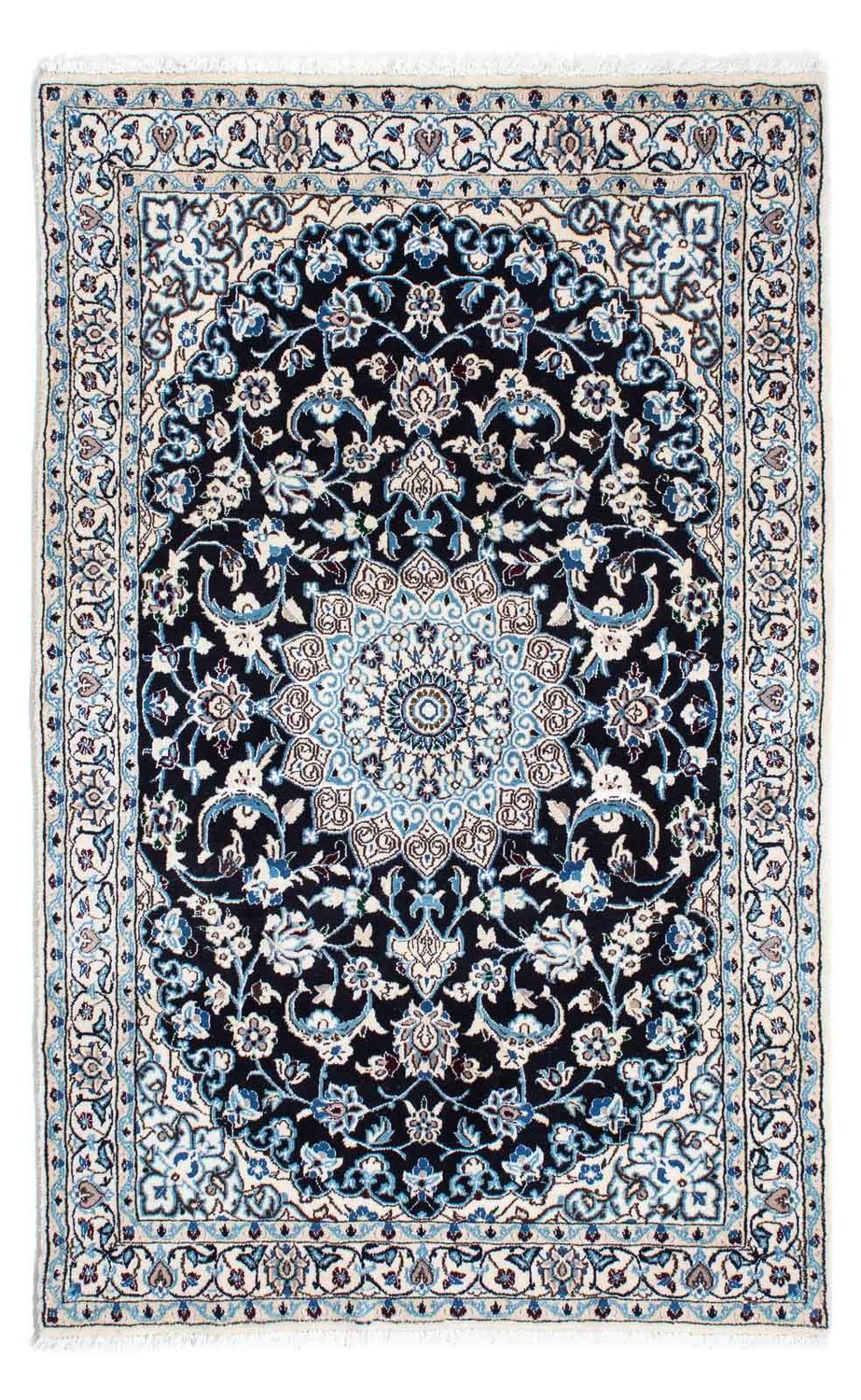 Tapis persan - Nain - Royal - 175 x 108 cm - bleu foncé