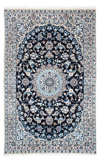 Tapis persan - Nain - Royal - 175 x 108 cm - bleu foncé