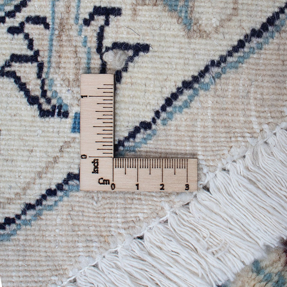 Tapis persan - Nain ronde  - 290 x 290 cm - bleu foncé