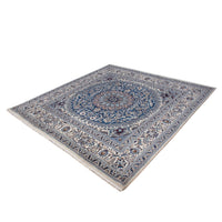 Tapis persan - Nain carré  - 205 x 193 cm - bleu