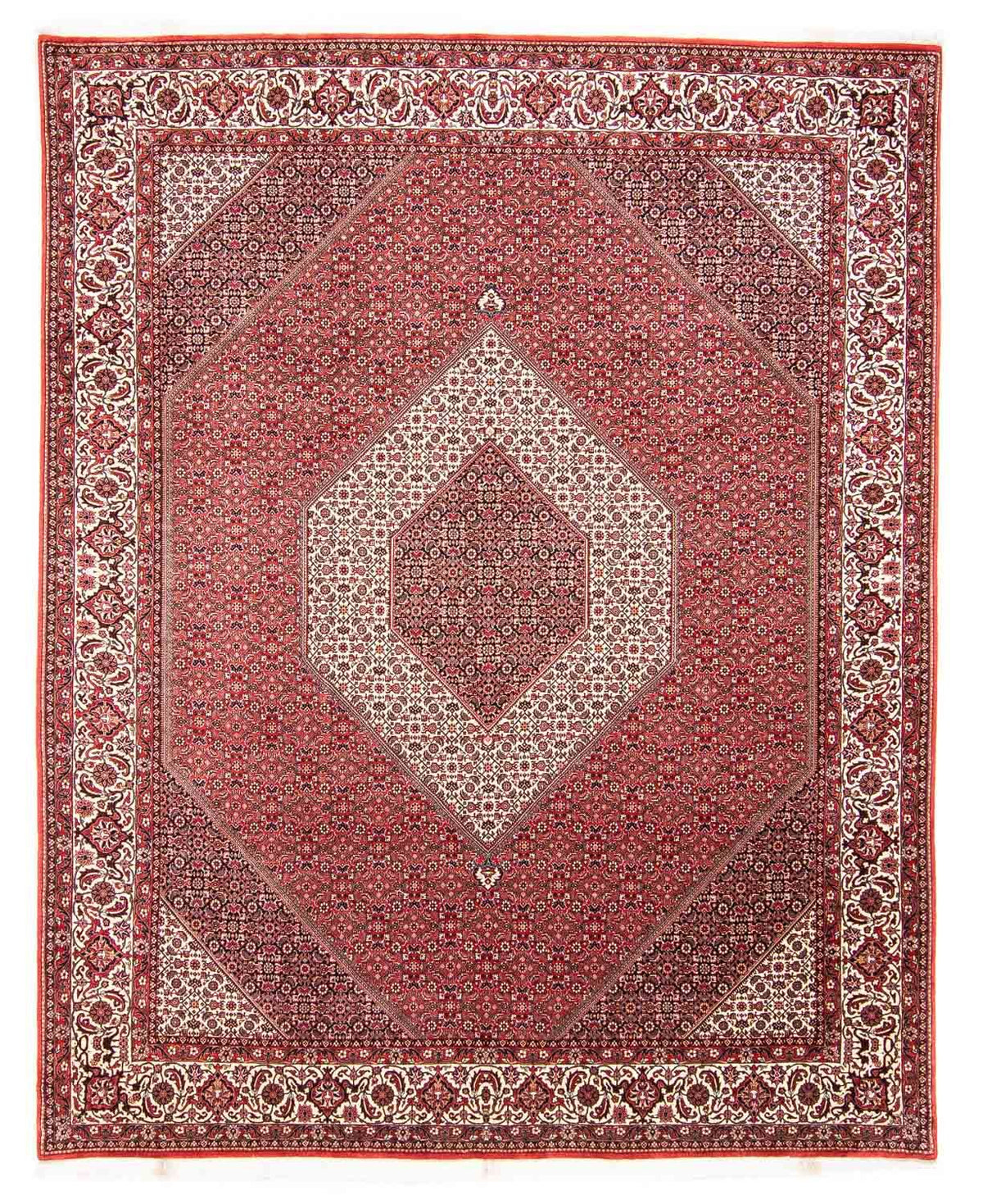 Tapis persan - Bidjar - 312 x 256 cm - rouge clair