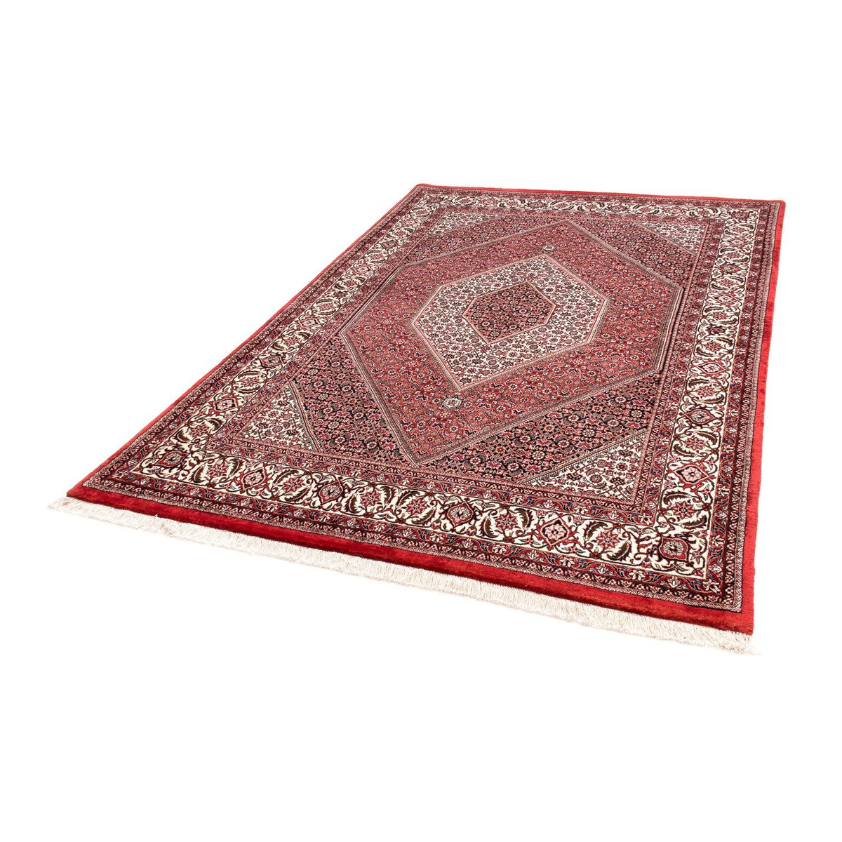Tapis persan - Bidjar - 240 x 168 cm - rouge foncé