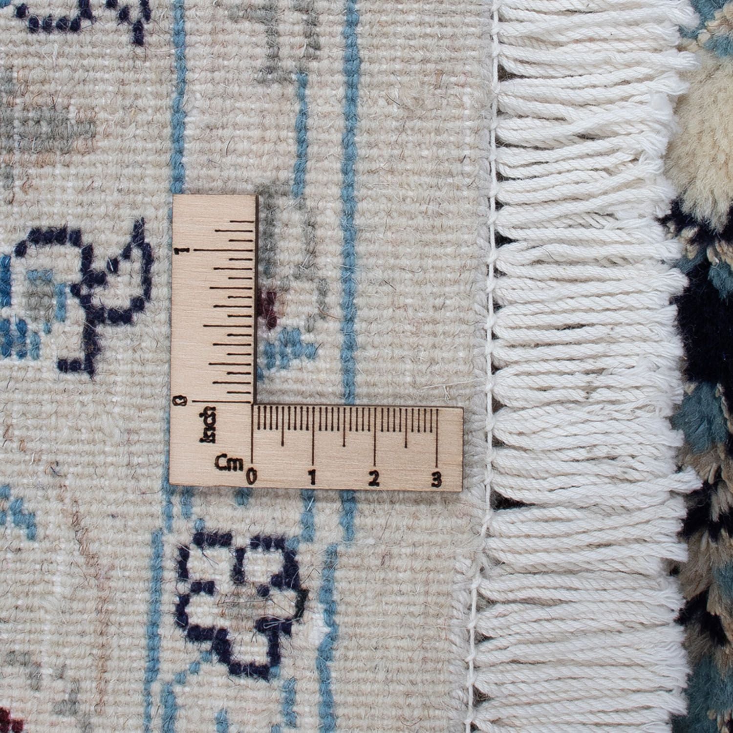 Tapis persan - Nain ronde  - 295 x 295 cm - bleu foncé