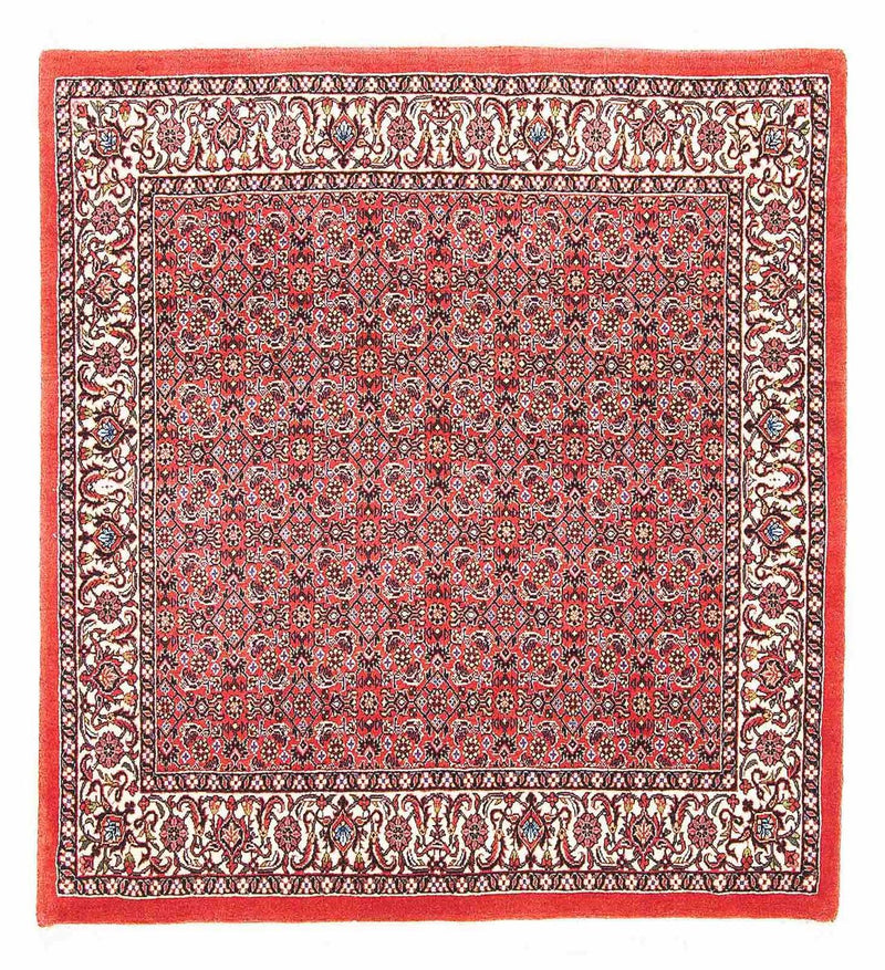 Tapis persan - Bidjar carré  - 105 x 101 cm - rouge