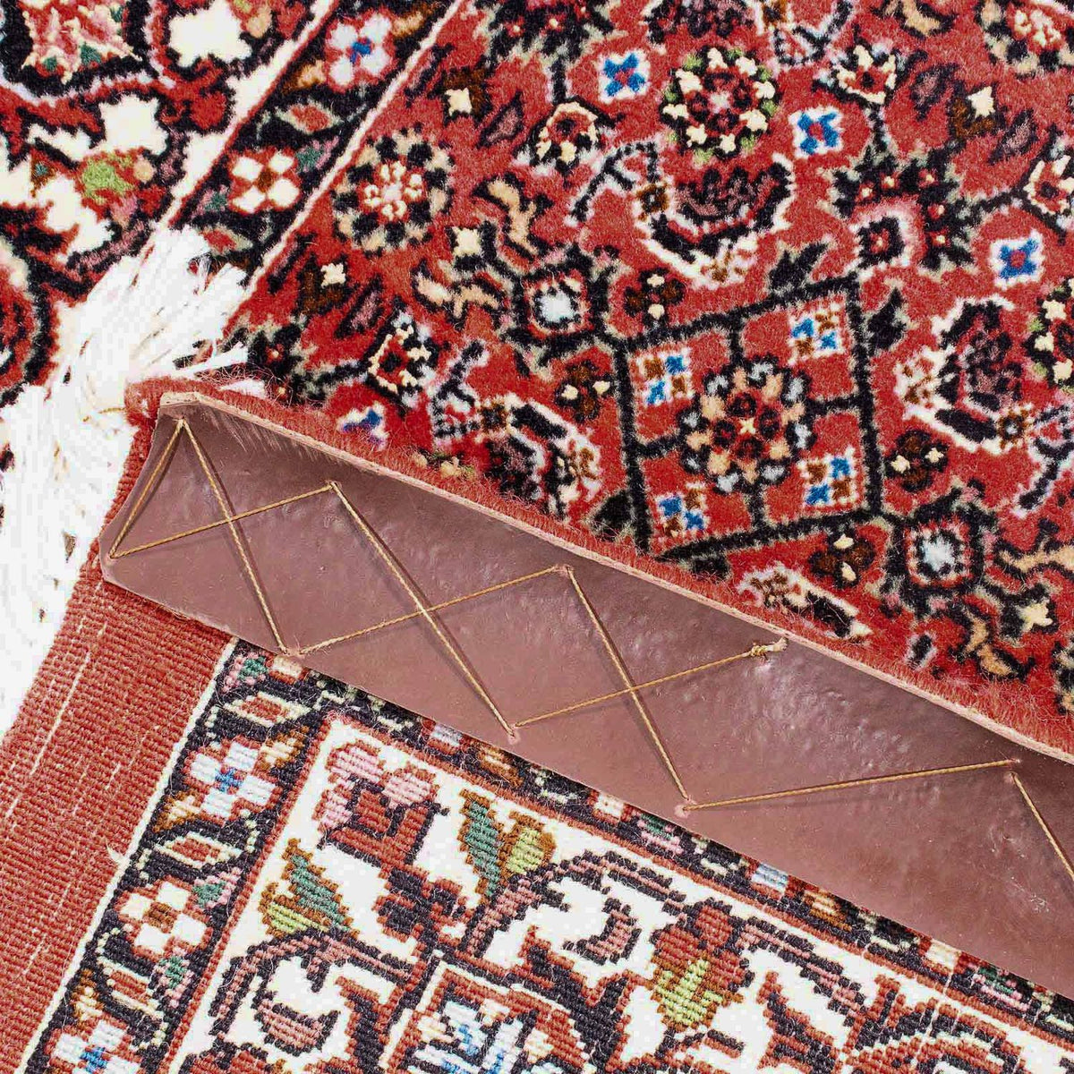 Tapis persan - Bidjar carré  - 105 x 101 cm - rouge