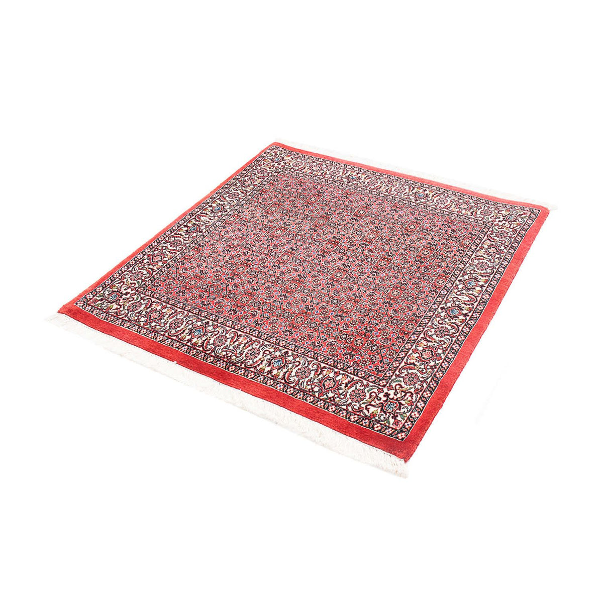 Tapis persan - Bidjar carré  - 105 x 101 cm - rouge