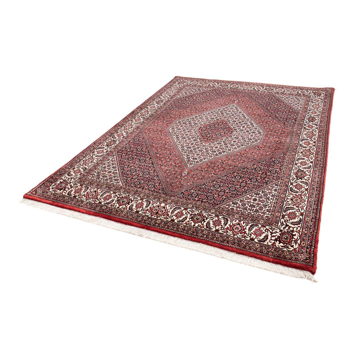 Tapis persan - Bidjar - 236 x 172 cm - rouge foncé