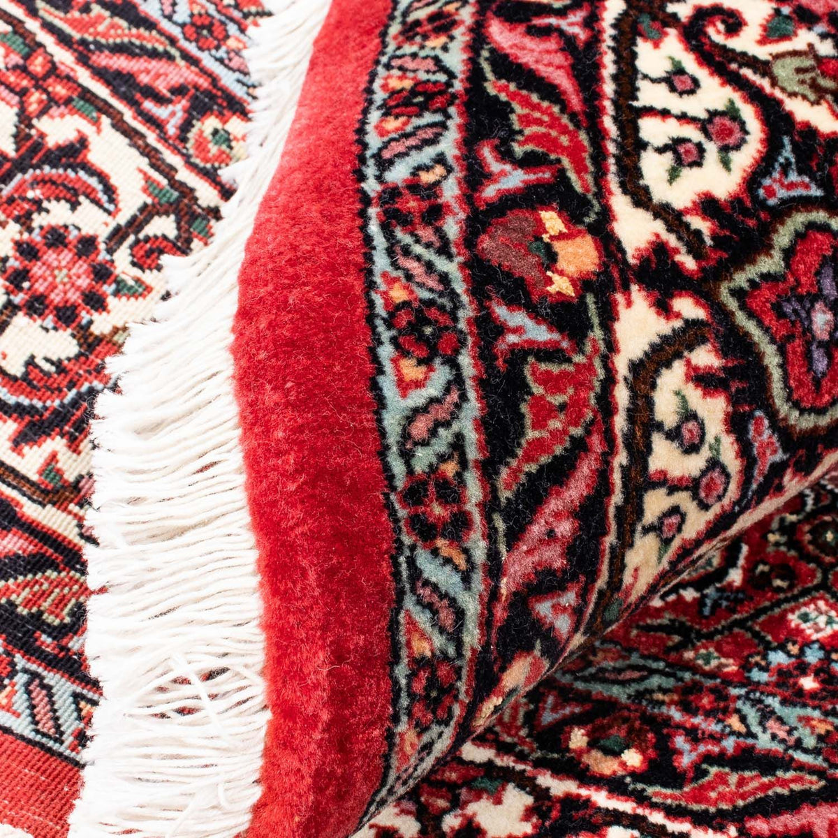 Tapis persan - Bidjar ronde  - 155 x 155 cm - rouge foncé