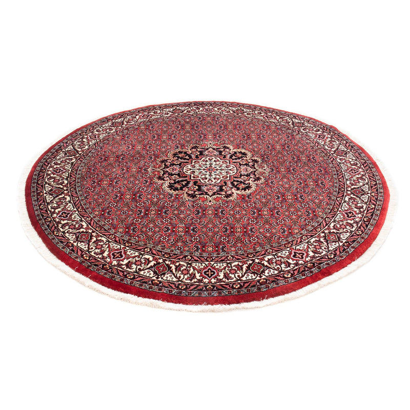 Tapis persan - Bidjar ronde  - 155 x 155 cm - rouge foncé
