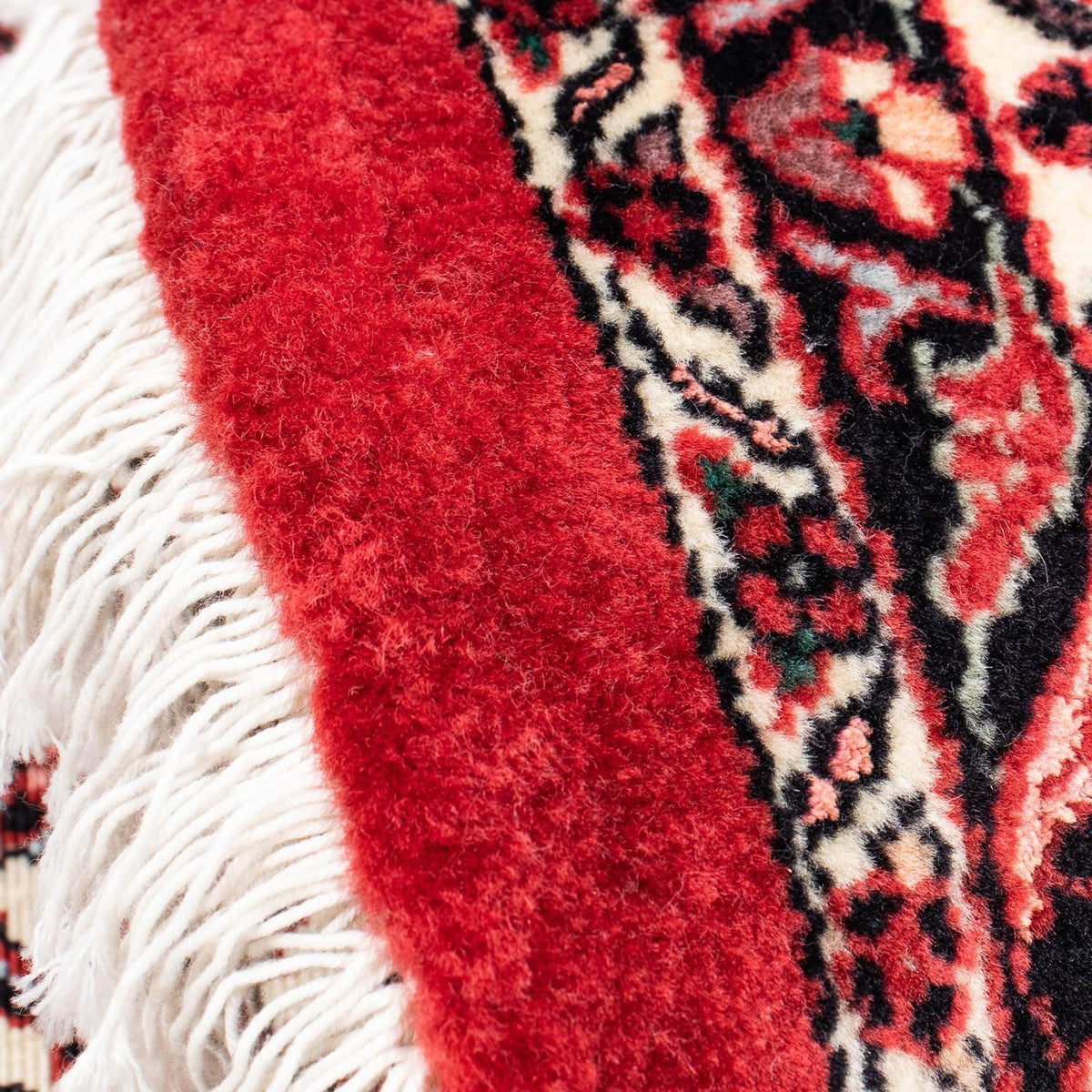 Tapis persan - Bidjar ronde  - 155 x 155 cm - rouge foncé