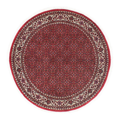 Tapis persan - Bidjar ronde  - 150 x 150 cm - rouge foncé