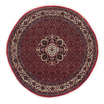Tapis persan - Bidjar ronde  - 150 x 150 cm - rouge foncé