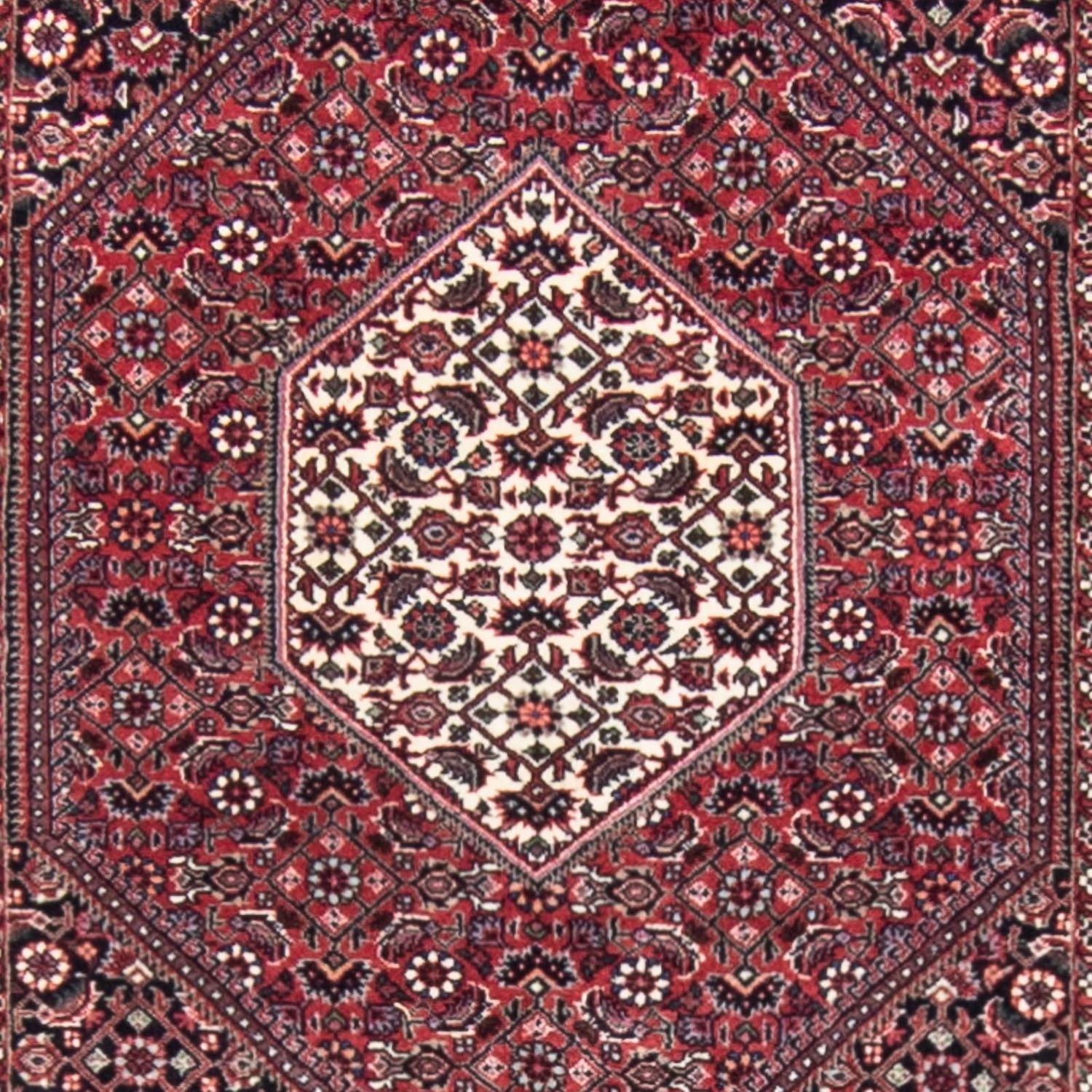 Tapis de couloir Tapis persan - Bidjar - 404 x 88 cm - rouge clair