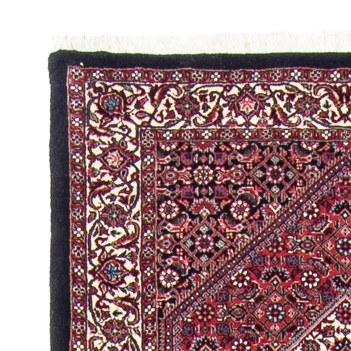 Tapis de couloir Tapis persan - Bidjar - 404 x 88 cm - rouge clair
