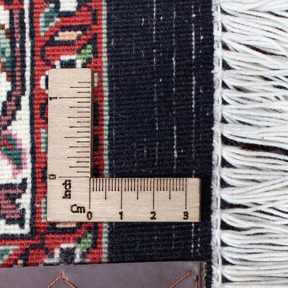 Tapis de couloir Tapis persan - Bidjar - 404 x 88 cm - rouge clair