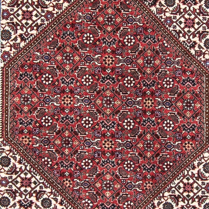 Tapis de couloir Tapis persan - Bidjar - 403 x 86 cm - rouge foncé