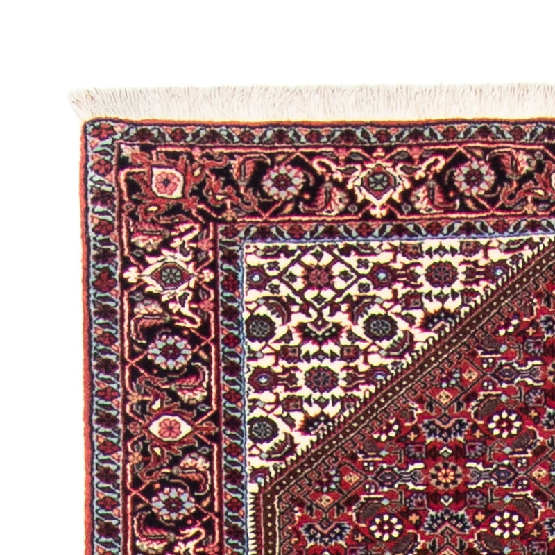 Tapis de couloir Tapis persan - Bidjar - 403 x 86 cm - rouge foncé