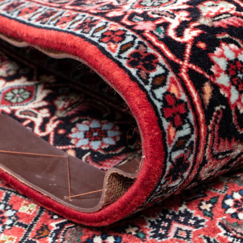 Tapis de couloir Tapis persan - Bidjar - 403 x 86 cm - rouge foncé