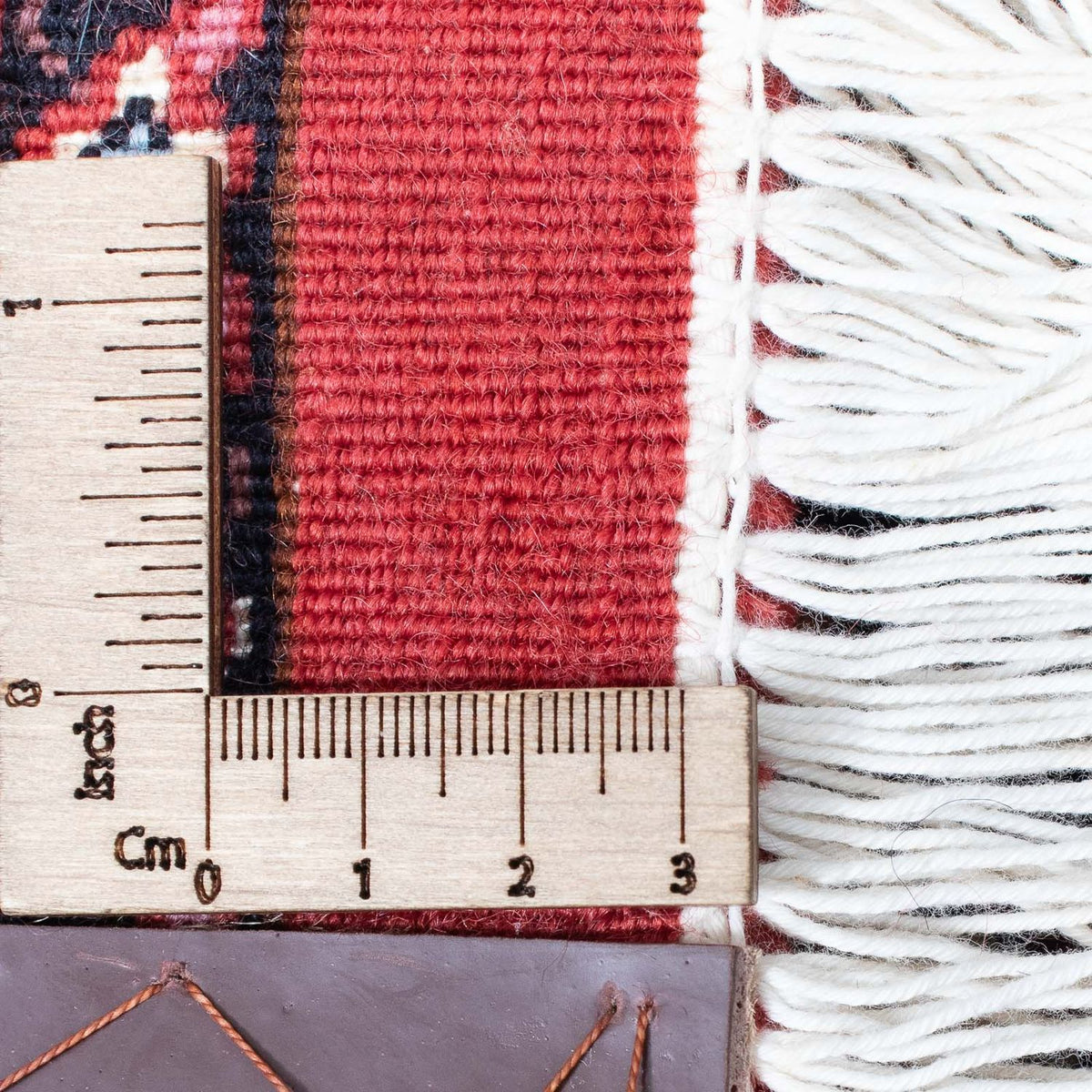 Tapis de couloir Tapis persan - Bidjar - 398 x 83 cm - rouge foncé