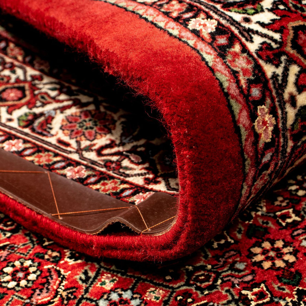 Tapis de couloir Tapis persan - Bidjar - 292 x 78 cm - rouge foncé